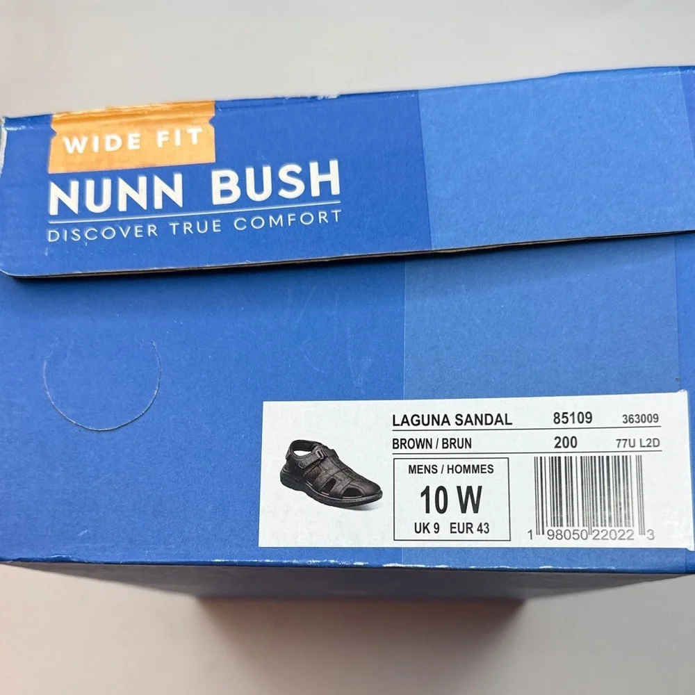 Nunn Bush Men's Laguna Closed Toe Fisherman Sandal- Wide Width- Size 10W